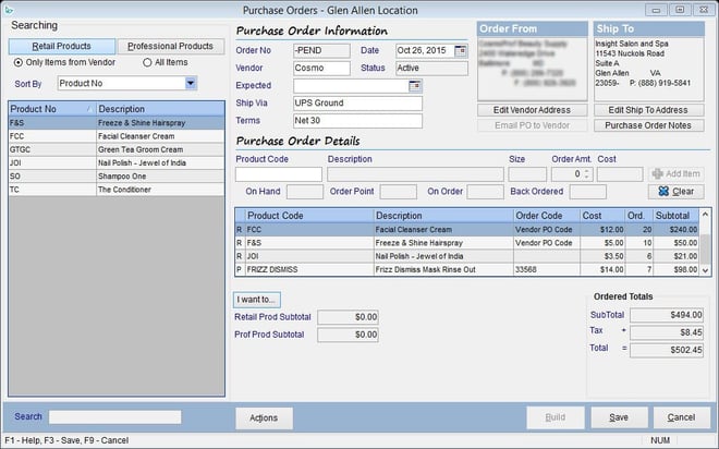 Insight Purchase Order